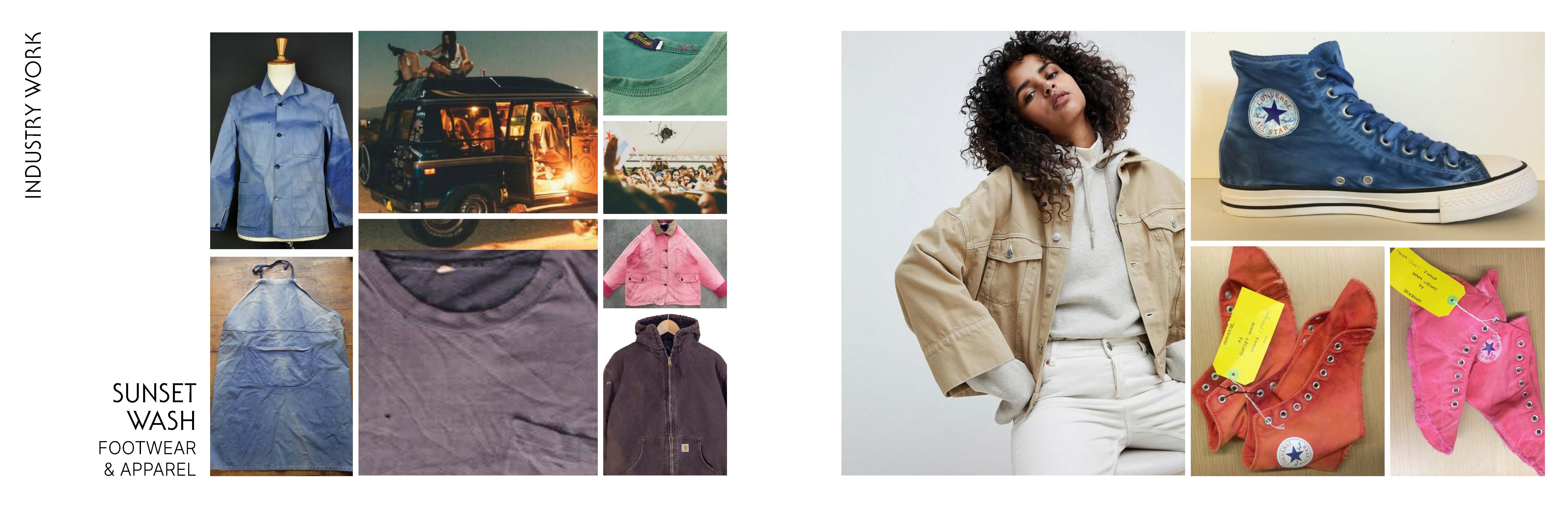 Sunset Wash, footwear and apparel wash development